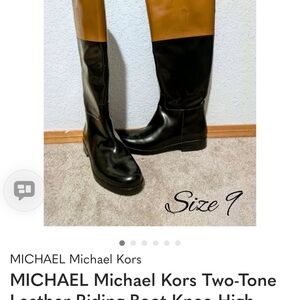 Michael Kors Black Leather Ankle Boot Sole View